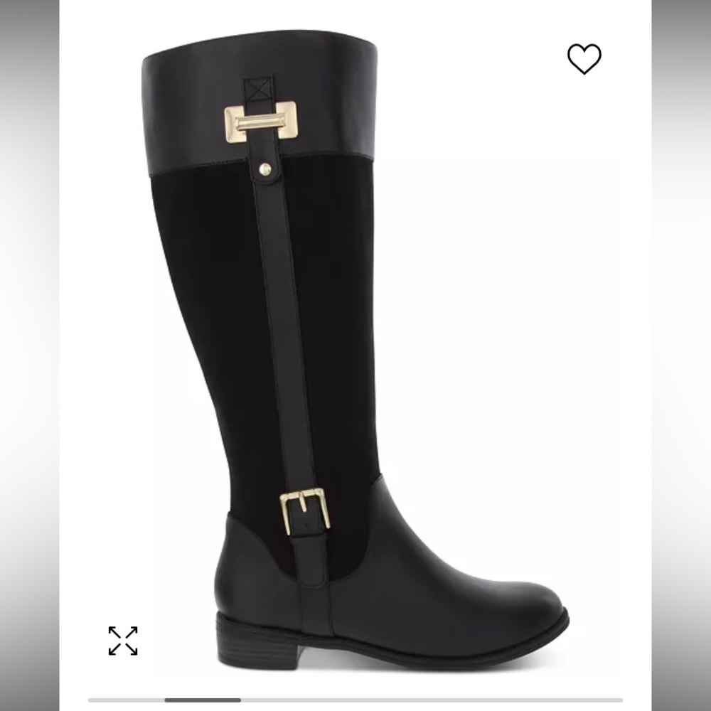 Black Wide Calf Boots NWT